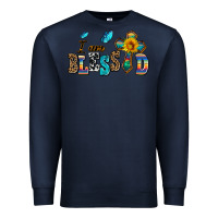 Navy ı am blessed Premium Sweatshirt - AdoDesignShop