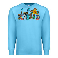 Ocean Blue ı am blessed Premium Sweatshirt - AdoDesignShop