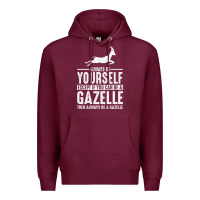 Burgundy Gazelle Gift Lover Premium Hoodie - longCreatives