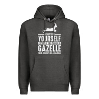 Charcoal Heather Gazelle Gift Lover Premium Hoodie - longCreatives