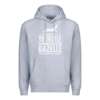 Heather Grey Gazelle Gift Lover Premium Hoodie - longCreatives