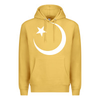 Antique Gold Islam Symbol Design white Premium Hoodie - longCreatives