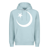 Blue Mist Islam Symbol Design white Premium Hoodie - longCreatives