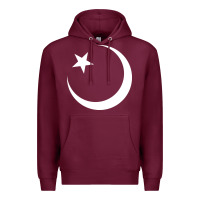Burgundy Islam Symbol Design white Premium Hoodie - longCreatives