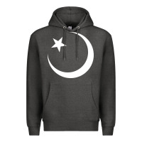 Charcoal Heather Islam Symbol Design white Premium Hoodie - longCreatives