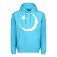 Ocean Blue Islam Symbol Design white Premium Hoodie - longCreatives