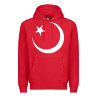 Red Islam Symbol Design white Premium Hoodie - longCreatives