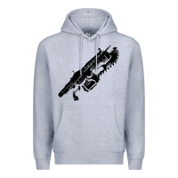 Heather Grey Gears of war lancer Premium Hoodie - longCreatives