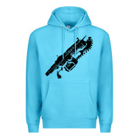 Ocean Blue Gears of war lancer Premium Hoodie - longCreatives