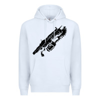 White Gears of war lancer Premium Hoodie - longCreatives