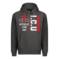 Charcoal Heather ICU Registered Nurse Medical Intensive Care Unit Premium Hoodie - longCreatives