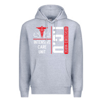 Heather Grey ICU Registered Nurse Medical Intensive Care Unit Premium Hoodie - longCreatives