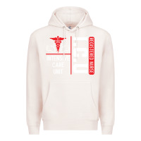 Pale Pink ICU Registered Nurse Medical Intensive Care Unit Premium Hoodie - longCreatives