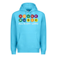 Ocean Blue House Music All Night Long Ravers Premium Hoodie - longCreatives