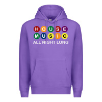 Purple House Music All Night Long Ravers Premium Hoodie - longCreatives