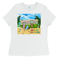 White summer caravan life Ladies Tee - TumblerDesignByShophia
