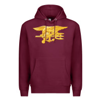 Burgundy Navy Seals badge Premium Hoodie - longCreatives