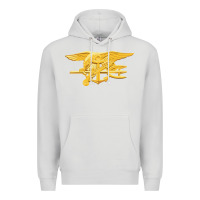 Dove Grey Navy Seals badge Premium Hoodie - longCreatives