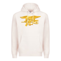 Pale Pink Navy Seals badge Premium Hoodie - longCreatives