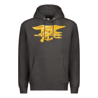 Smoke Navy Seals badge Premium Hoodie - longCreatives