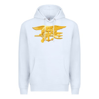 White Navy Seals badge Premium Hoodie - longCreatives