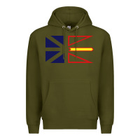Army Green Newfoundland and Labrador Flag - 3 Color Premium Hoodie - longCreatives