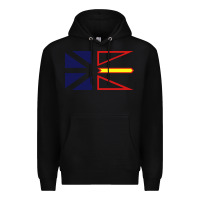 Black Newfoundland and Labrador Flag - 3 Color Premium Hoodie - longCreatives