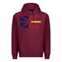 Burgundy Newfoundland and Labrador Flag - 3 Color Premium Hoodie - longCreatives