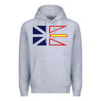 Heather Grey Newfoundland and Labrador Flag - 3 Color Premium Hoodie - longCreatives