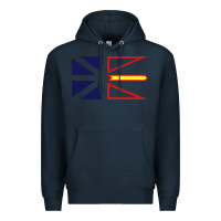 Navy Newfoundland and Labrador Flag - 3 Color Premium Hoodie - longCreatives