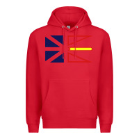Red Newfoundland and Labrador Flag - 3 Color Premium Hoodie - longCreatives