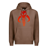 Chestnut Mando Mythosaur Skull Sticker Premium Hoodie - longCreatives