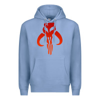 Colony Blue Mando Mythosaur Skull Sticker Premium Hoodie - longCreatives