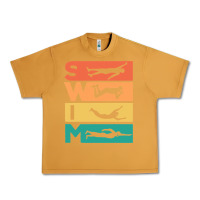 Peanut Butter Retro Vintage Swimming Gift For Swimmers Urban Heavy Tee - longCreatives