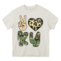 Cream Peace Love Heavy Core Tee - Bettercallsaul