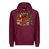 Burgundy it's The Most Wonderful Time of the year Premium Hoodie - CowhideDigitalArt