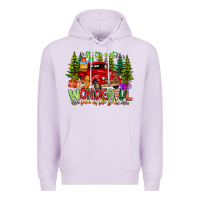 Lilac it's The Most Wonderful Time of the year Premium Hoodie - CowhideDigitalArt