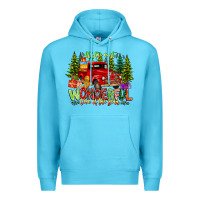Ocean Blue it's The Most Wonderful Time of the year Premium Hoodie - CowhideDigitalArt