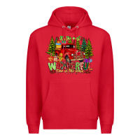 Red it's The Most Wonderful Time of the year Premium Hoodie - CowhideDigitalArt