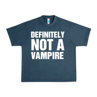 Midnight Navy Definitely Not A Vampire merch Urban Heavy Tee - longCreatives