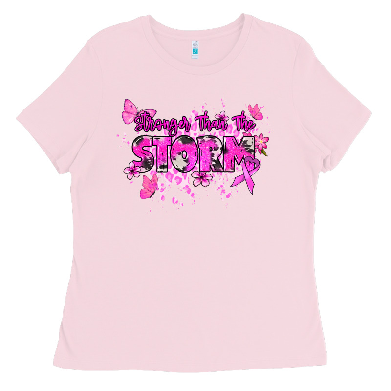 Stronger Than The Storm Cancer Awareness Ladies Tee by HowdyJamesFarm | Teevron