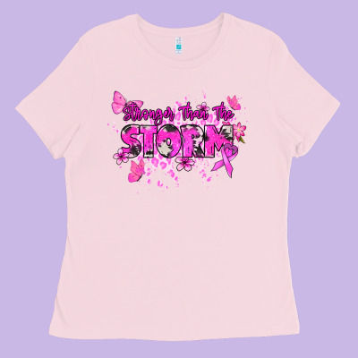 Stronger Than The Storm Cancer Awareness Ladies Tee Designed By Howdyjamesfarm