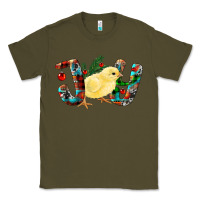 Army Green Christmas Joy With Chick Classic Tee - RanaPortraitStore