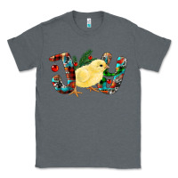 Charcoal Heather Christmas Joy With Chick Classic Tee - RanaPortraitStore