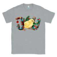 Heather Grey Christmas Joy With Chick Classic Tee - RanaPortraitStore