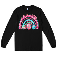 Black Easter eggs rainbow Long Sleeve Tee - OliviaCreatesArt