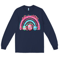 Navy Easter eggs rainbow Long Sleeve Tee - OliviaCreatesArt