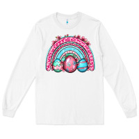 White Easter eggs rainbow Long Sleeve Tee - OliviaCreatesArt