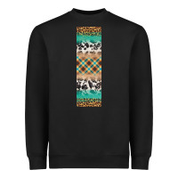 Black fall pattern Heavyweight Sweatshirt - Artiststas