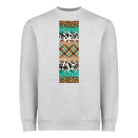 Heather Grey fall pattern Heavyweight Sweatshirt - Artiststas